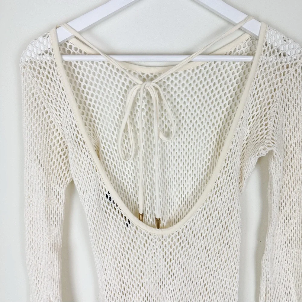 Vix Paula Hermanny Swimwear Long Sleeve Knit Mini Coverup - Picture 7 of 9